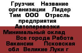 Грузчик › Название организации ­ Лидер Тим, ООО › Отрасль предприятия ­ Автоперевозки › Минимальный оклад ­ 19 000 - Все города Работа » Вакансии   . Псковская обл.,Великие Луки г.